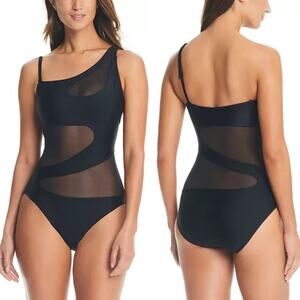 Bar III Natural Beauty Cutout Black 1-Piece Swimsuit MBNB24232 Women's Small NWT